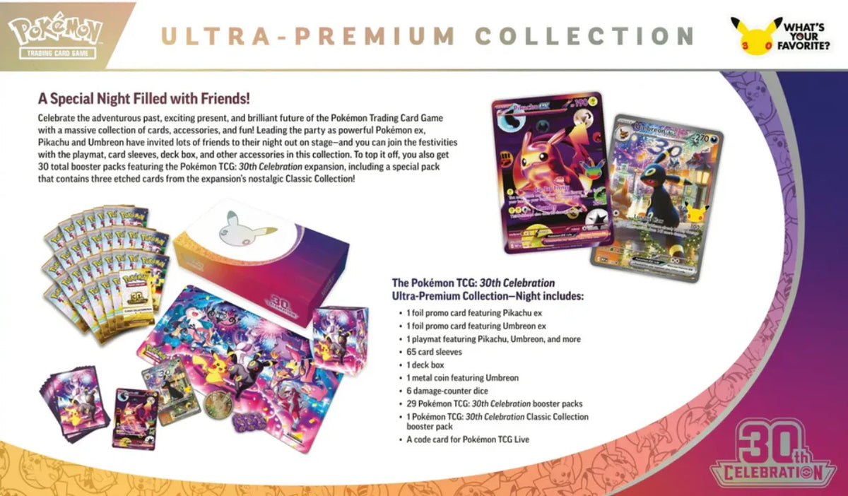 Collezione Ultra Premium 30° Anniversario (UPC) Night con Umbreon