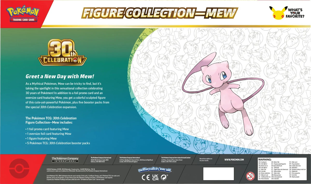Collezione di figurine Mew/Mewtwo 30° anniversario PRE-ORDINE